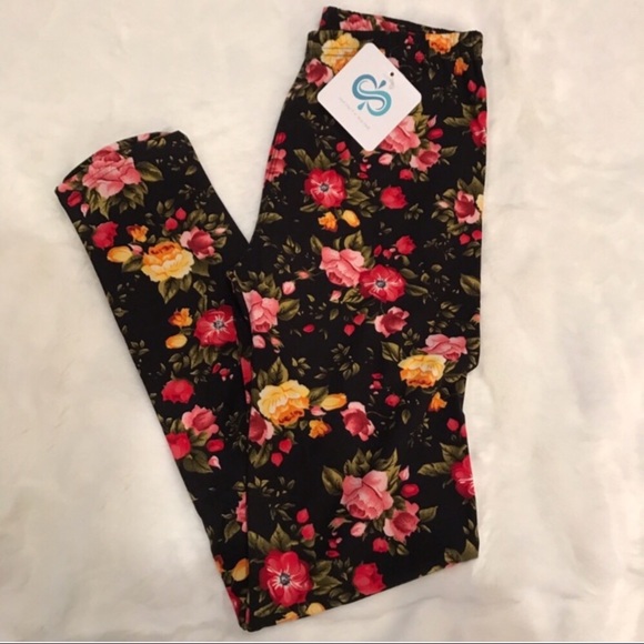 REDUCED! Multicolor Soft Brushed Leggings OS(2-12) - Picture 4 of 7